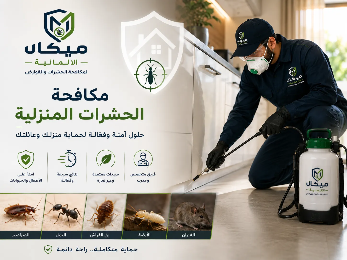 مكافحة الحشرات في المنازل